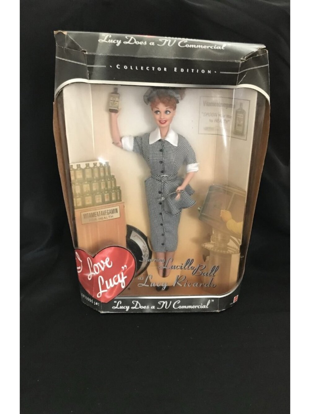 Mattel I Love Lucy Barbie Doll Lucy Does A TV Commercial Open Box Wear